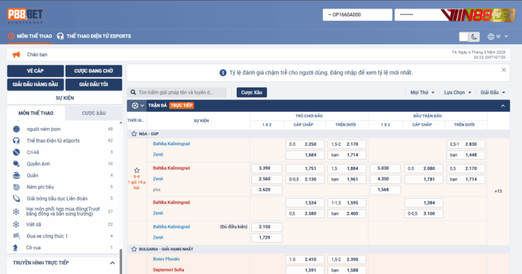 cá cược thể thao