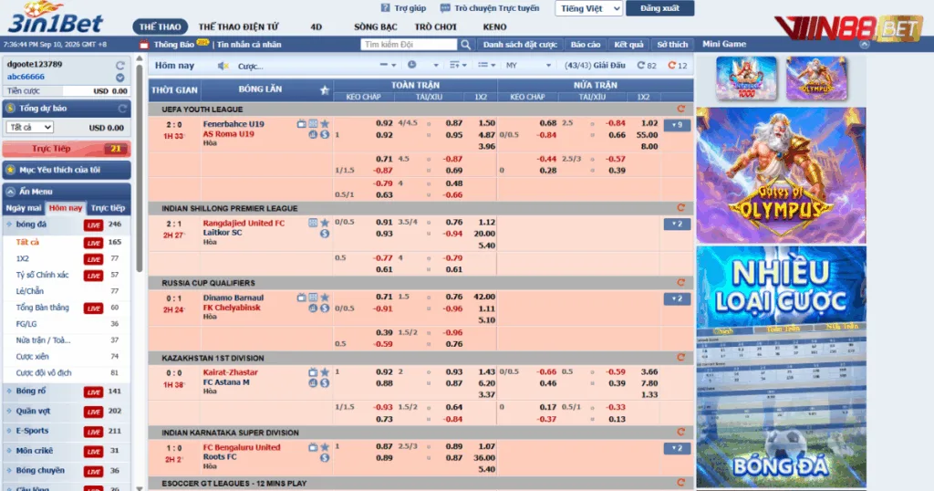 3in1Bet & PS3838